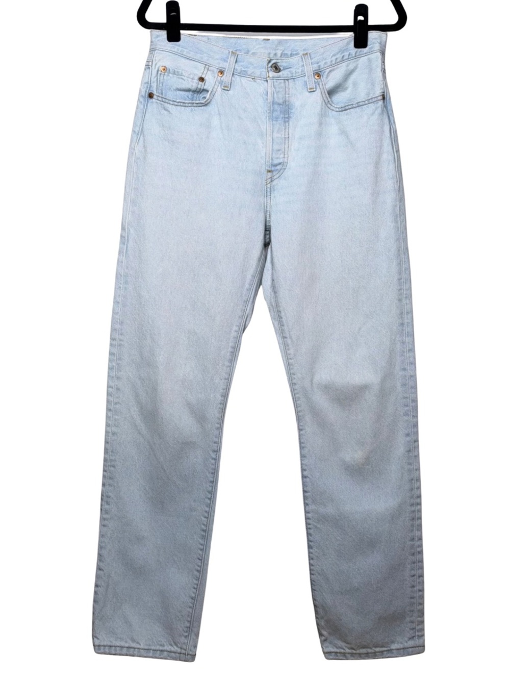 Levi's 501 Light Blue Stone Wash 125 Straight Leg Denim Jeans Size W29 L30